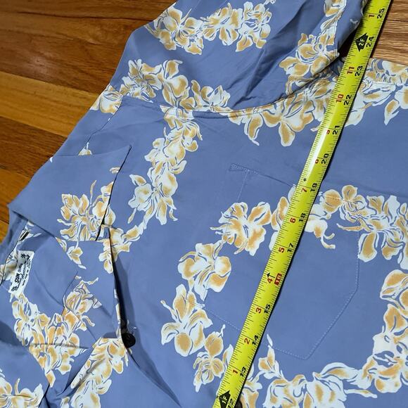 Sun Surf 100% Rayon Lavender Floral Lei Aloha Hawaiian Shirt Japan Made Large - Picture 7 of 10